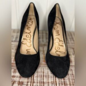 SAM EDELMAN Black suede heels Sz 7